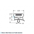 Eindrückprofil PVC grau L ＝ 2,55 m mit Magnet M18