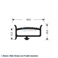 Gummidichtungsprofil grau 1m (40x20)