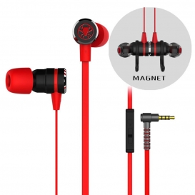 More about In-Ear-Kopfhörer mit Kabel, magnetischer PC-Telefon-Gaming-Headset mit Mikrofon, rot