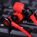 In-Ear-Kopfhörer mit Kabel, magnetischer PC-Telefon-Gaming-Headset mit Mikrofon, rot