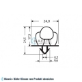 Eindrückprofil PVC grau L ＝ 2,55 m