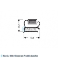 Flachprofil PVC weiß - L ＝ 2,55 m mit Magnet M25