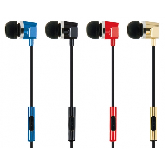 SCHWAIGER -KH410S 533- In-Ear Kopfhörer mit Slimkabel und Metallgehäuse, Schwarz