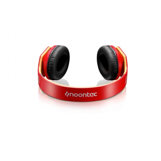 Noontec Kopfhörer Hammo Stereo Over-Ear-Kopfhörer MF3118 (R) mit Mikrofon und Funktionstaste rot