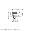 Eindrückprofil PVC weiß L ＝ 2,55 m mit Magnet M66