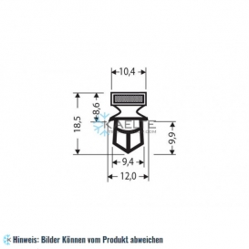 More about Eindrückprofil PVC grau L ＝ 2,55 m mit Magnet