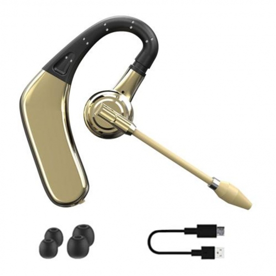 Kabellose Bluetooth 5.2-Kopfhörer, Ohrbügel-Headset für Spielmusik-Video-Handys , Gold Farbe Gold