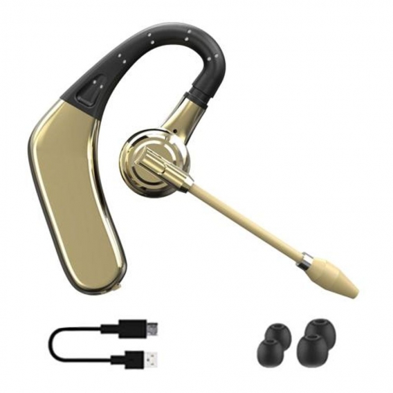 Kabellose Bluetooth 5.2-Kopfhörer, Ohrbügel-Headset für Spielmusik-Video-Handys , Gold Farbe Gold