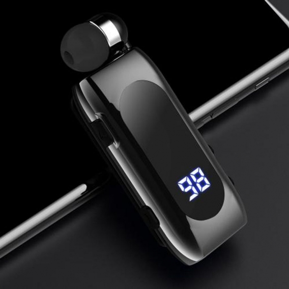 Bluetooth 5.2 Wireless Kopfhörer Headset Batterieanzeige Ohrhörer für Smartphones Sport Farbe Schwarz