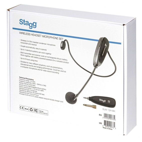 STAGG SUW 12H-BK Black Headset