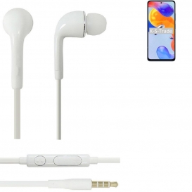 More about K-S-Trade Kopfhörer Headset kompatibel mit Xiaomi Redmi Note 11 Pro 5G Global mit Mikrofon u Lautstärkeregler weiß 3,5mm Klinke 