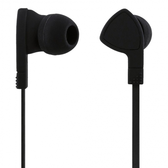 In-Ear Headset/Kopfhörer 3.5mm 1.2m Kabel Silikonohrstöpsel, Farbe:schwarz