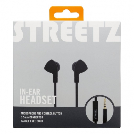 In-Ear Headset/Kopfhörer 3.5mm 1.2m Kabel Silikonohrstöpsel, Farbe:schwarz