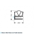 Flachprofil PVC weiß - L ＝ 2,55 m