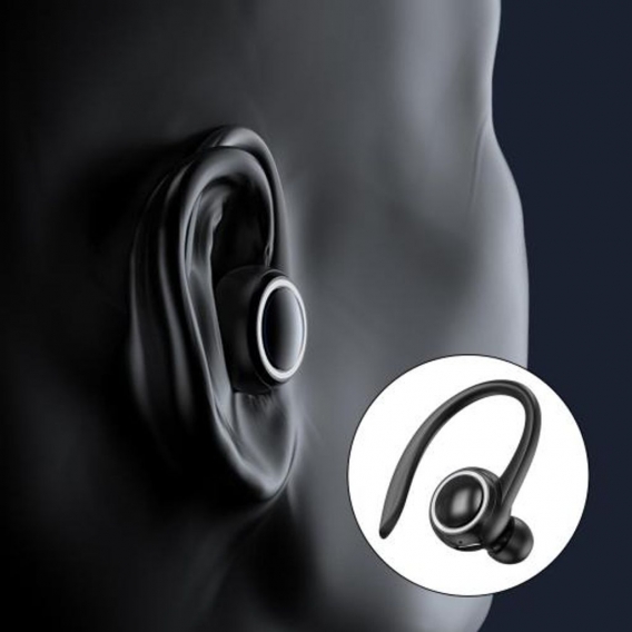 Einzelohr-Bluetooth-Headset, weicher Ohrbügel, schweißbeständig, wasserdicht, Ohrhörer, Rauschunterdrückung, Ohrhörer, Einzel-Bu