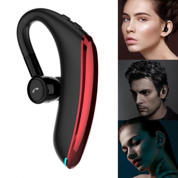 Bluetooth-Kopfhörer, Freisprech-Headset, Geschäftsnummer, Bericht, Fahren, Rot+Bluetooth-Ohrhörer, Freisprech-Headset, Geschäfts