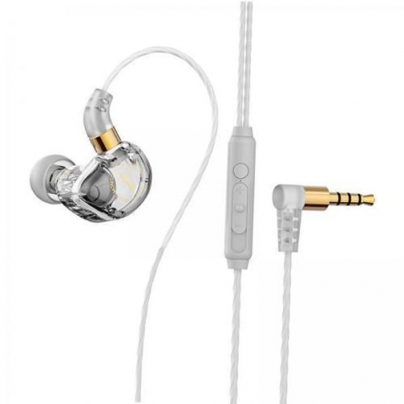 2 X 3,5 Mm Bass-Headset In-Ear-Kopfhörer, Stereo-Ohrhörer, Kopfhörer, Kabelgebundenes Mikrofon, Klar