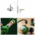 2 X 3,5 Mm Bass-Headset In-Ear-Kopfhörer, Stereo-Ohrhörer, Kopfhörer, Kabelgebundenes Mikrofon, Klar