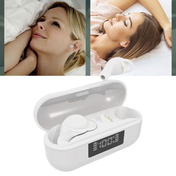 Bluetooth Headset True Wireless Invisible in-Ear Bluetooth 5.2 Kopfhörer zum Schlafen Farbe Weiß