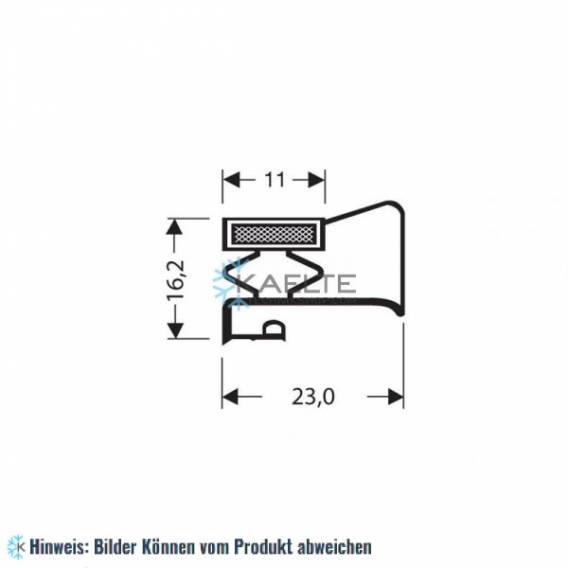 Krallenprofil PVC weiß - L ＝ 2,55 m mit Magnet M18