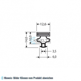 More about Eindrückprofil PVC schwarz L ＝ 2,55 m mit Magnet M18