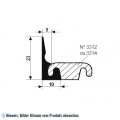 EPDM-Gummidichtungsprofil grau 1 m (23x10)