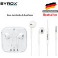 Hochwertige In Ear Ohrhörer Headset Kopfhörer Weiß mit Mikrofon Stereo Perfekte Klangqualität Samsung Galaxy Huawei Xiaomi Sony 