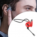 Knochenleitungskopfhörer Mit Mikrofon Zum Laufen Fahren Mit Niedriger Latenz Rot+Bluetooth-Headset-Ohrbügel Freisprech-Kopfhörer