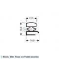 Flachprofil PVC weiß - L ＝ 2,55 m