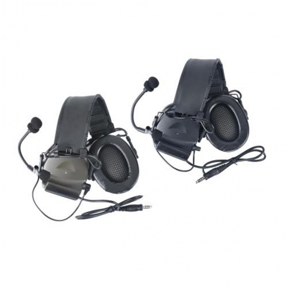 2Pcs Headset Elektronischer Kommunikationskopfhörer für Die Jagd