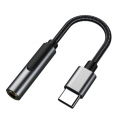 USB C Auf 3,5 Mm AUX-Buchse Kopfhörer Audiokabel Audiokonverterkabel Für PC Grau Farbe Grau