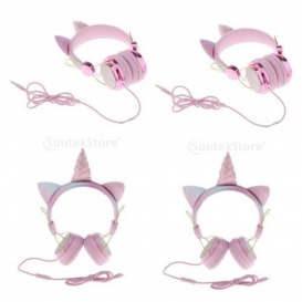 More about 4x Einhorn-Kopfhörer mit Mikrofon Mädchen Kinder-Stereo-Kopfhörer-Headset