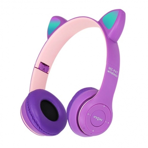 Cat Ears Wireless Headset Stereo Bluetooth RGB Weiche Ohrenschützer Einzigartiger Gamer Headset Kopfhörer für Game Smartphones H