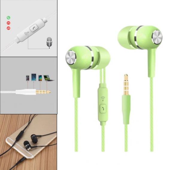 S12 3,5-mm-in-Ear-Kopfhörer mit Mikrofon Bassriss Kabelgebundene Kopfhörer Headset für Mobiltelefone MP3-Player PC-Kabelsteuerun