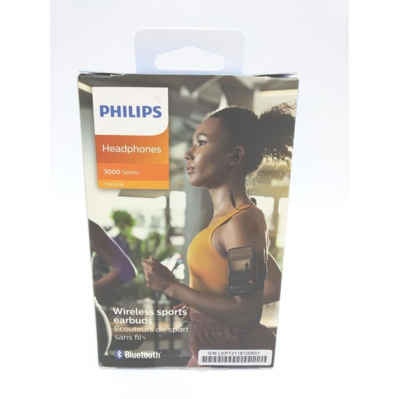 Philips TAA3206BK/00 Kabelloser Sportkopfhörer, In-Ear-Laufkopfhörer für Erwachsene, Staubabweisend, Wasserdicht, Bluetooth, 10 