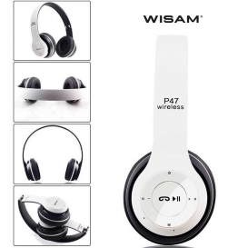 More about Wisam® P47 Wireless Bluetooth 5.0 + EDR Kopfhörer Headset Weiß PC Smartphones Tablets