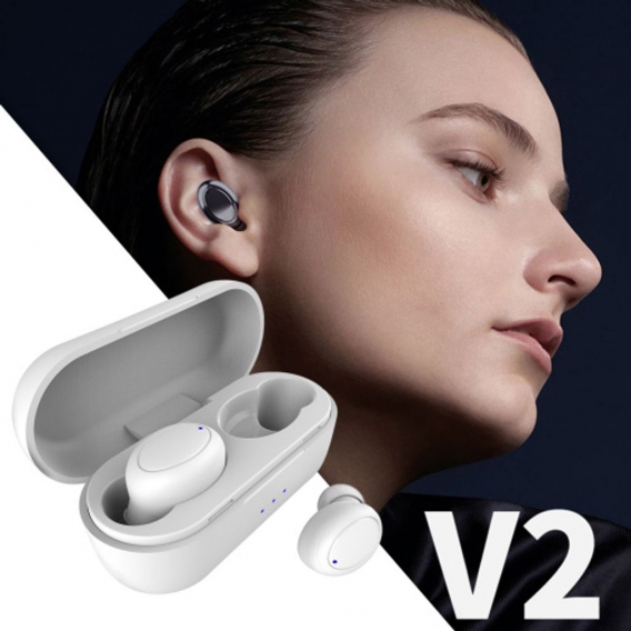 Mini Bluetooth 5.0 Ohrhörer  Ohrhörer Auto-Pair Noise Cancelling Eingebautes Mikrofon IPX5 Niedrige Latenz für Laufsportarbeiten