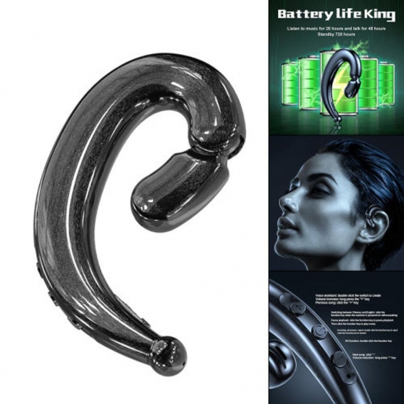 Bluetooth 5.2 Headset Ohrbügel Noise Cancelling Mikrofon Stereo Für Sport Laufen Schwarz Farbe Schwarz