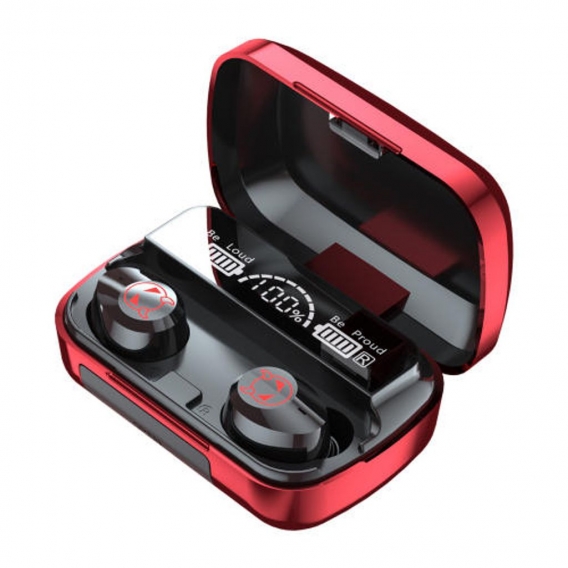 True Wireless Earbuds Komfortable Voice Summon TWS Kopfhörer für iOS und Android Sport Farbe rot