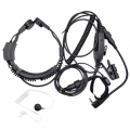 2 Pin  Headset Ohrhörer Halsmikrofon Covert Acoustic Tube Earpiece Mit PTT