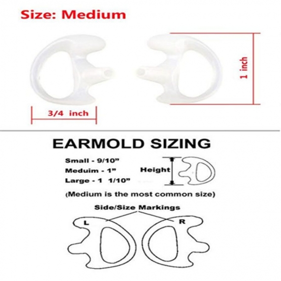 10 Paar Ersatz Ohrhörer Aus Weichem Silikon Ohrarm für Walkie Talkie