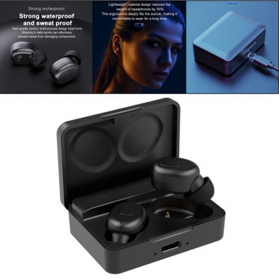 Kabellose Bluetooth 5.0 Stereo in-Ear-Gaming-Ohrhörer Cool Light Low Latency Headset Eingebautes Mikrofon für Laufsport Wasserdi