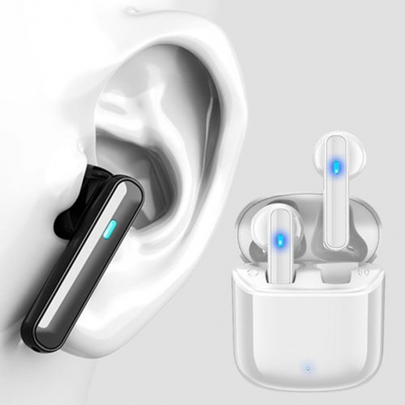 T9 Bluetooth 5.0 Ohrhörer 300mAh für Telefon Eingebautes Mikrofon Rauschunterdrückung Mini-Headset mit geringer Latenz Touch Con