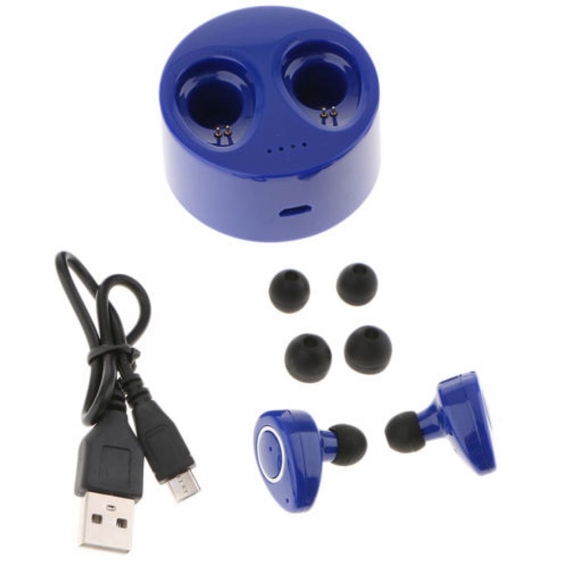 Kabelloser Bluetooth Stereo Ohrbügel In Ear Kopfhörer Mit Ohrhörern, 1 Satz Farbe Blau