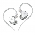 DQ6 HiFi Stereo in-Ear Kopfhörer Ohrhörer Kopfhörer mit 0,75mm 2 Pin Kabel, Noise Cancelling Farbe Silber Standard