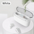 Bluetooth 5.0 Headset  Drahtlose Ohrhörer Mini Ohrhörer Stereo Kopfhörer IP54 Farbe Weiß (LED-Lichtanzeige)