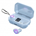 Drahtlose Bluetooth Ohrhörer, IPX7 Wasserdichtes Ohr Headset,  Touch Control Farbe Weiß mit Lanyard