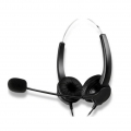 Call-Center Headset Für Telefon mit Freisprecheinrichtung, Kabelgebundener Mic-Office-Kopfhörer Farbe Schwarzer Binaural