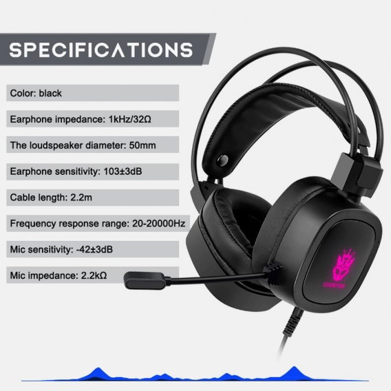 S100 USB-Gaming-Headset Computer Spielkopfhoerer Kabelgebundener Gamer-Kopfhoerer Surround-Stereo-Sound-Headsets mit Mikrofon un