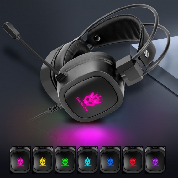 S100 USB-Gaming-Headset Computer Spielkopfhoerer Kabelgebundener Gamer-Kopfhoerer Surround-Stereo-Sound-Headsets mit Mikrofon un